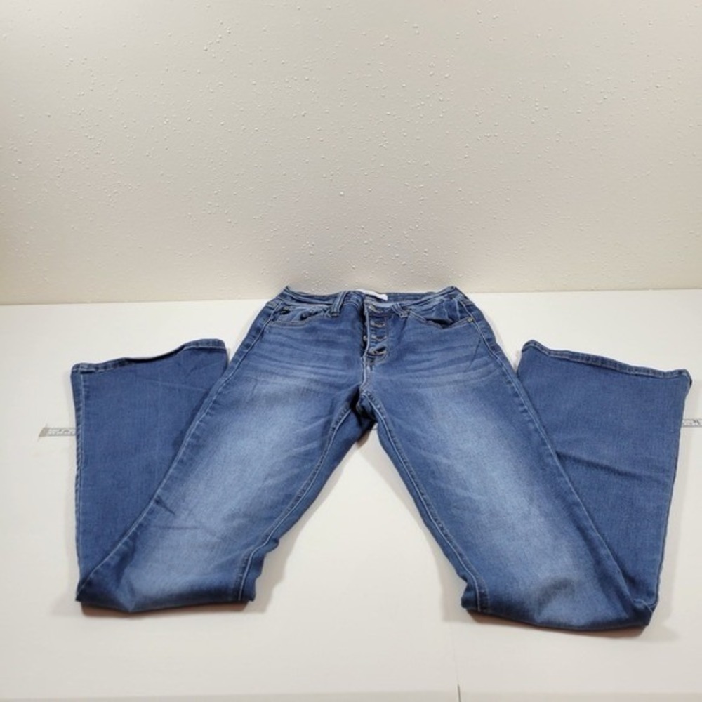 KanCan Women's Jeans Estilo Bootcut Button Fly Size 3/25 Blue